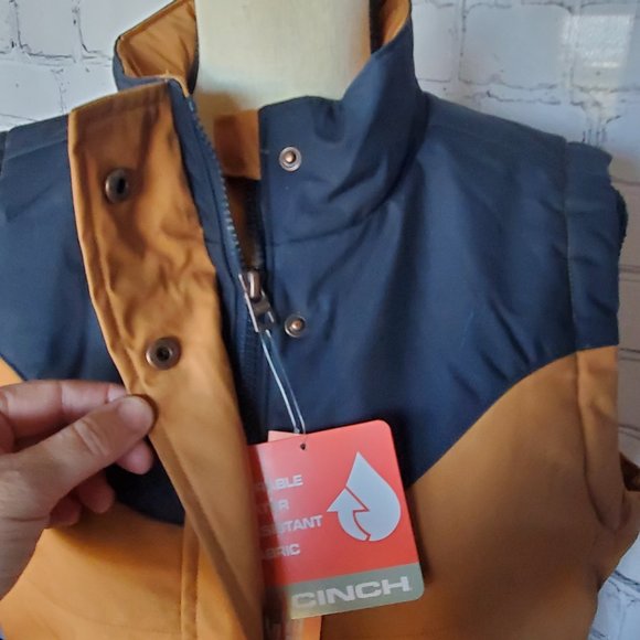 Cinch, ladies women's vest, work wear, size XL, brown canvas, concealed carry - Picture 3 of 11